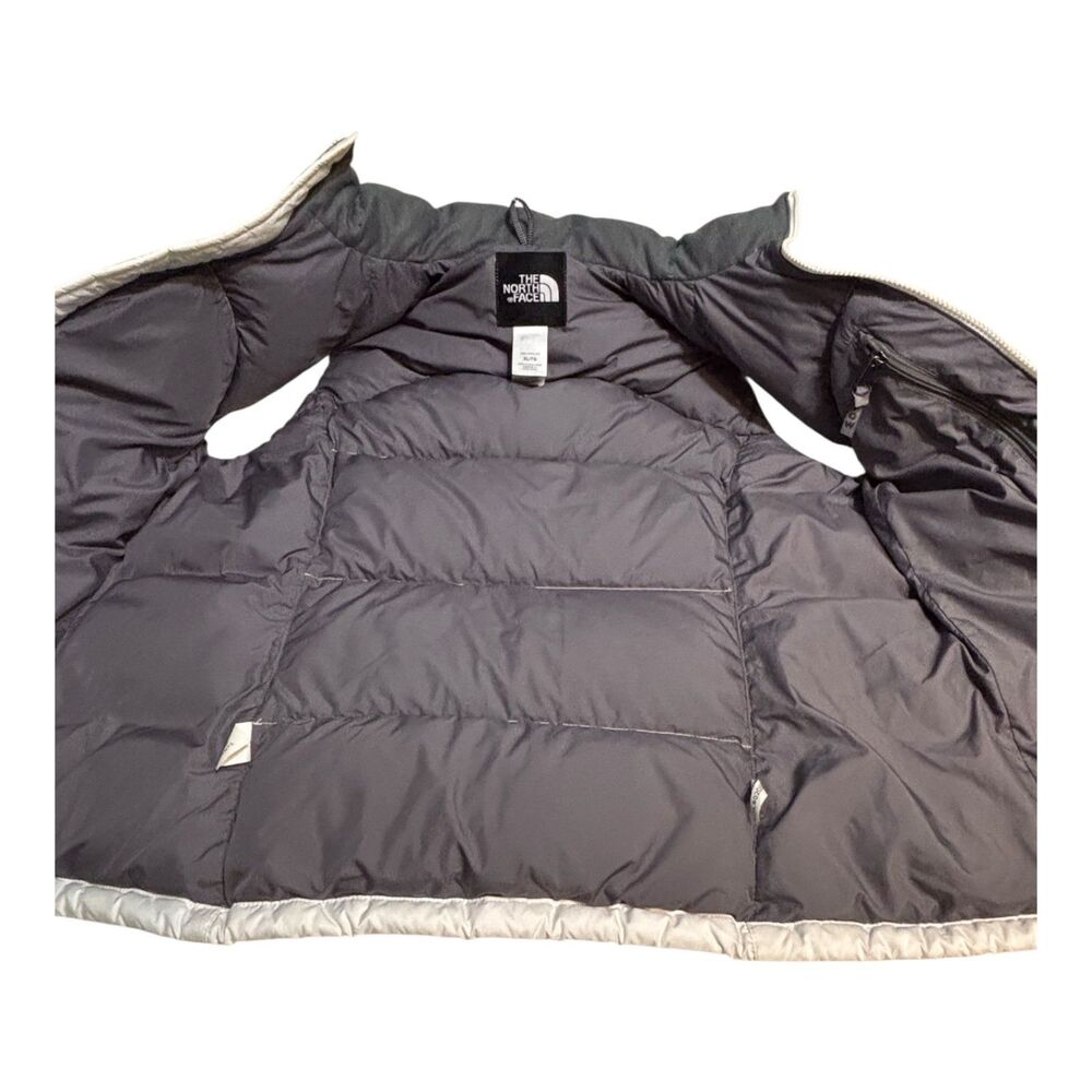 The North Face 550 Down Puffer Vest White Girls XL Youth Goose Down - Picture 12 of 12